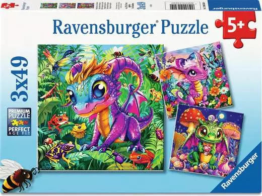 Baby Garden Dragons 3x49 Pc Puzzle
