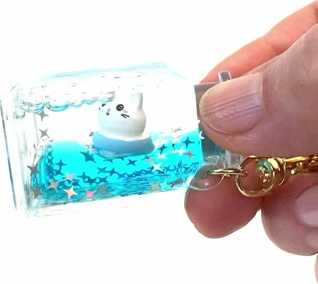 Kitty Jar Floaty Key Charm