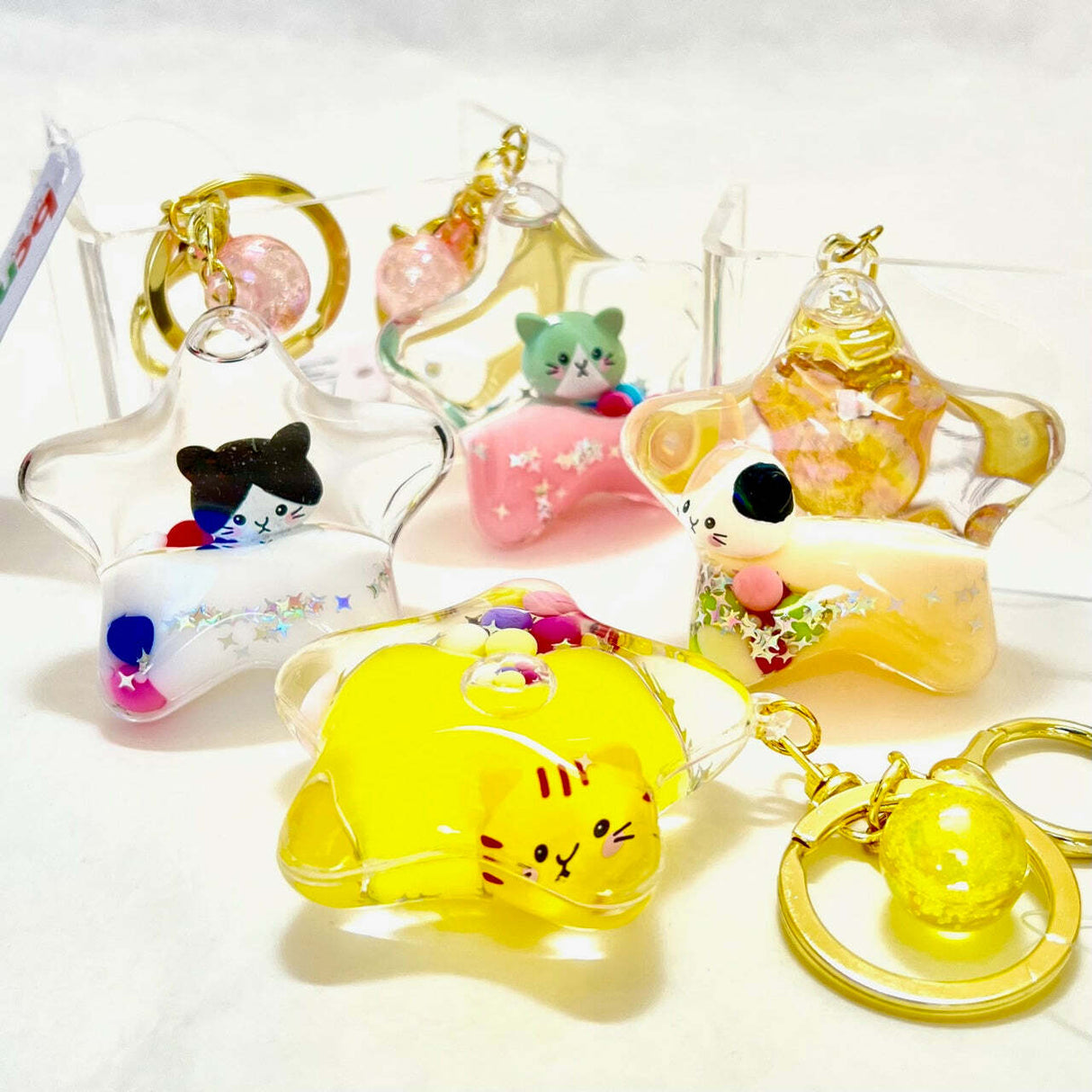 Kitty Star Floaty Key Charm