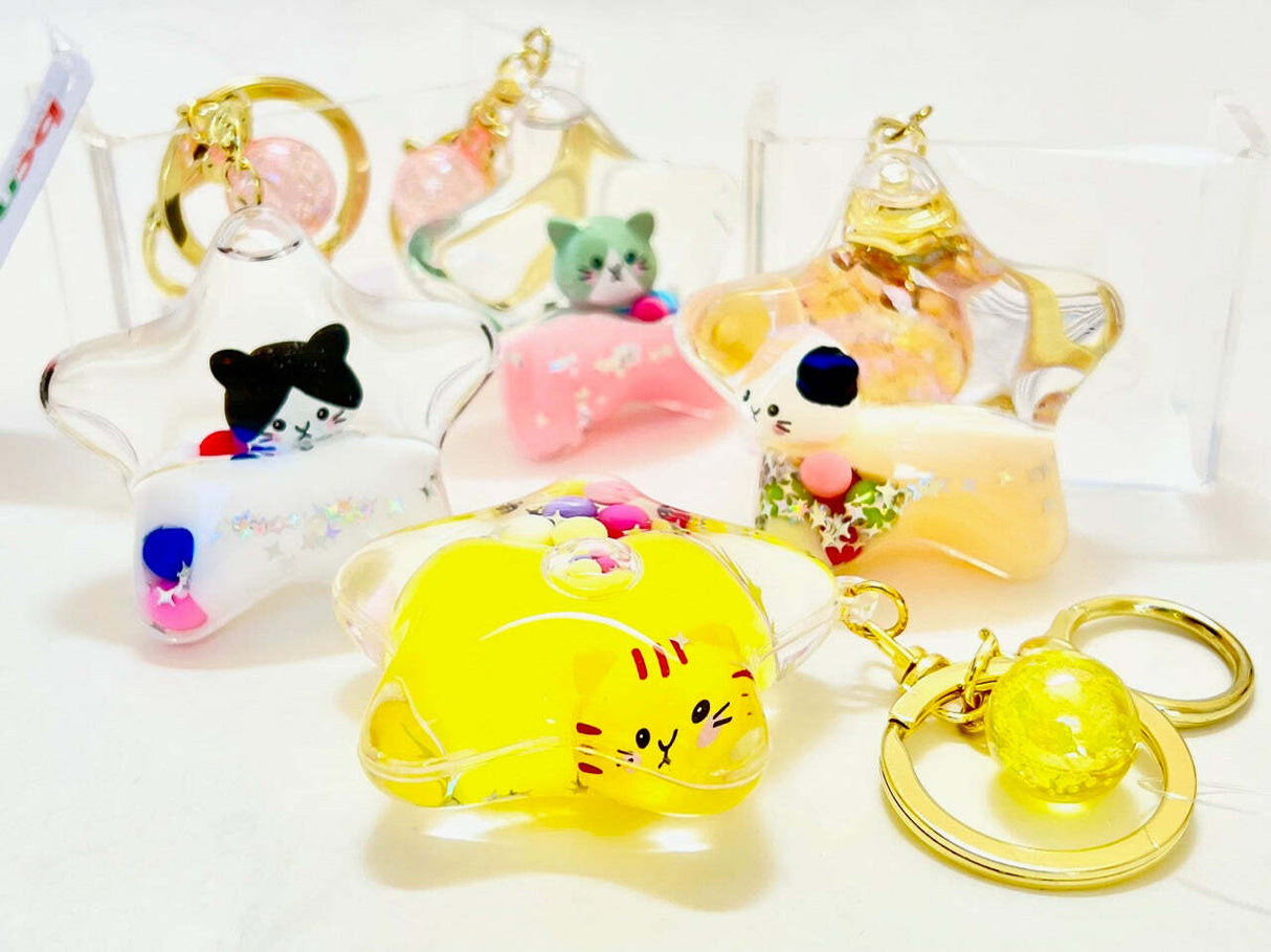 Kitty Star Floaty Key Charm