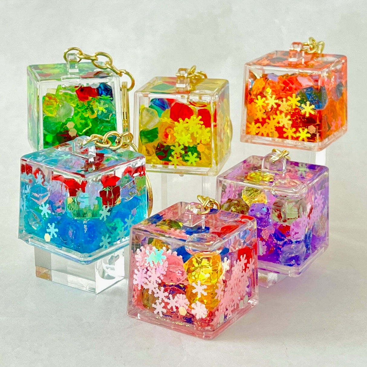 Color Cube Combo Floaty Key Charm