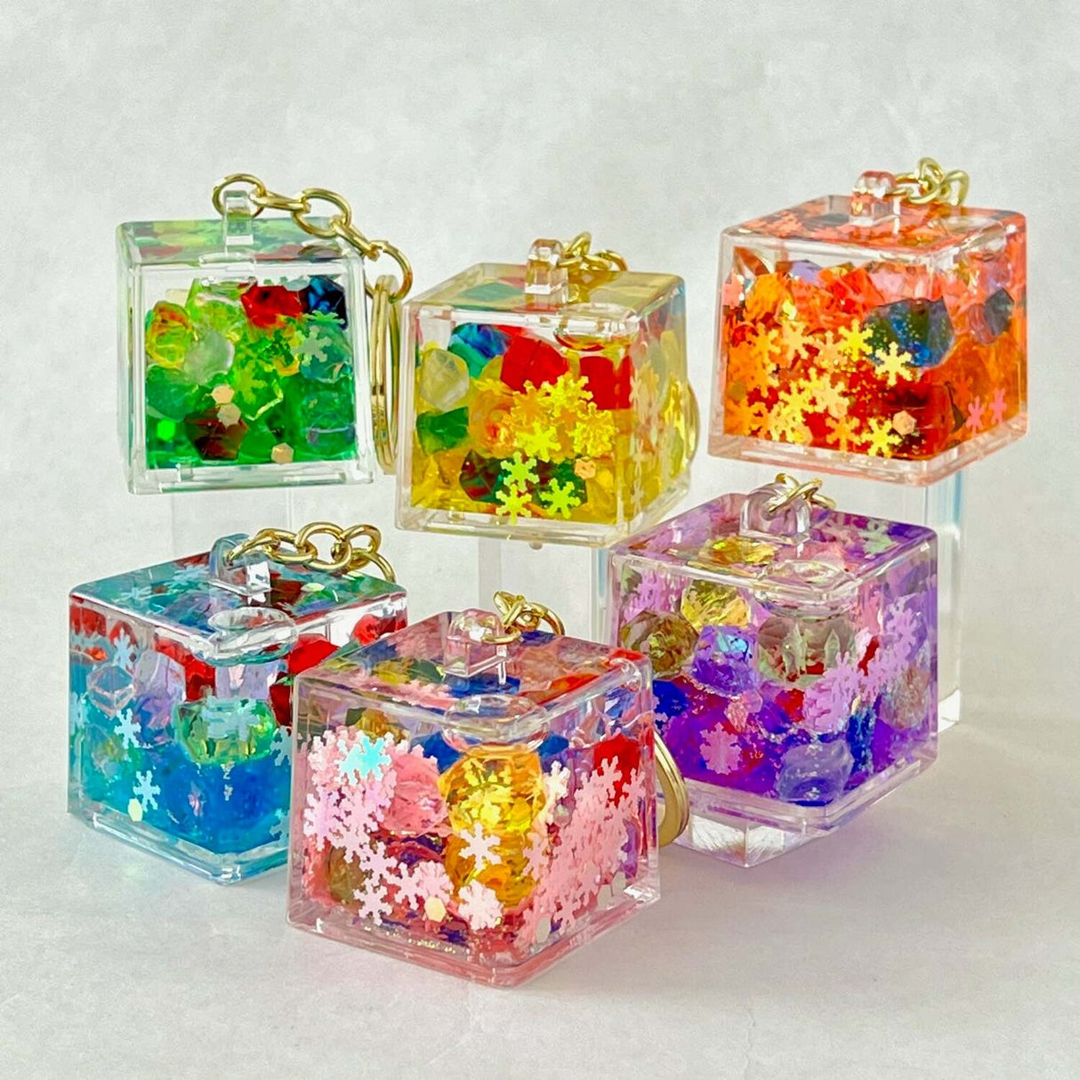 Color Cube Combo Floaty Key Charm