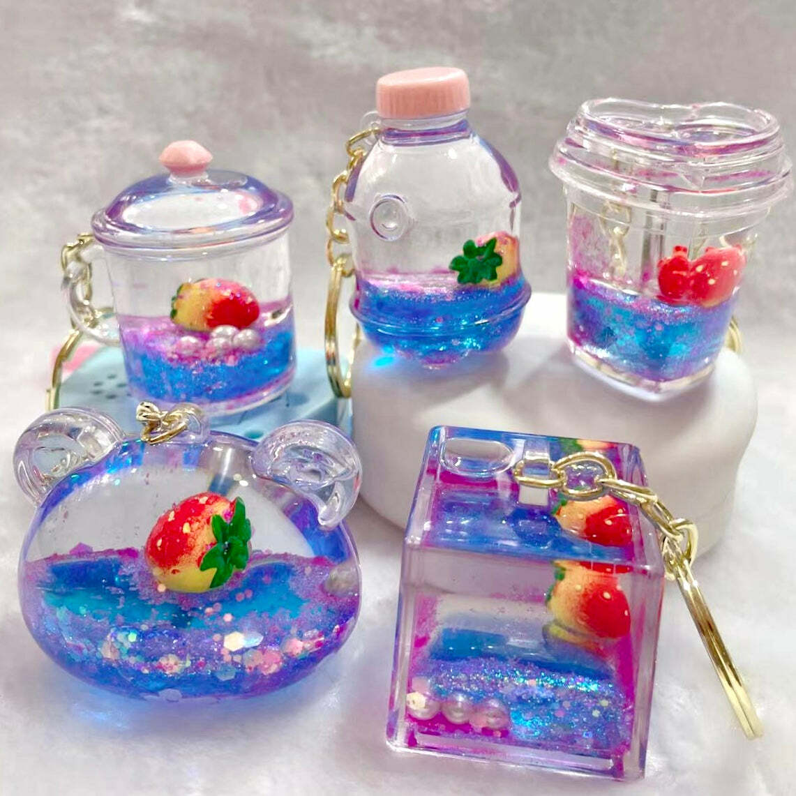 Strawberry Floaty Key Charm