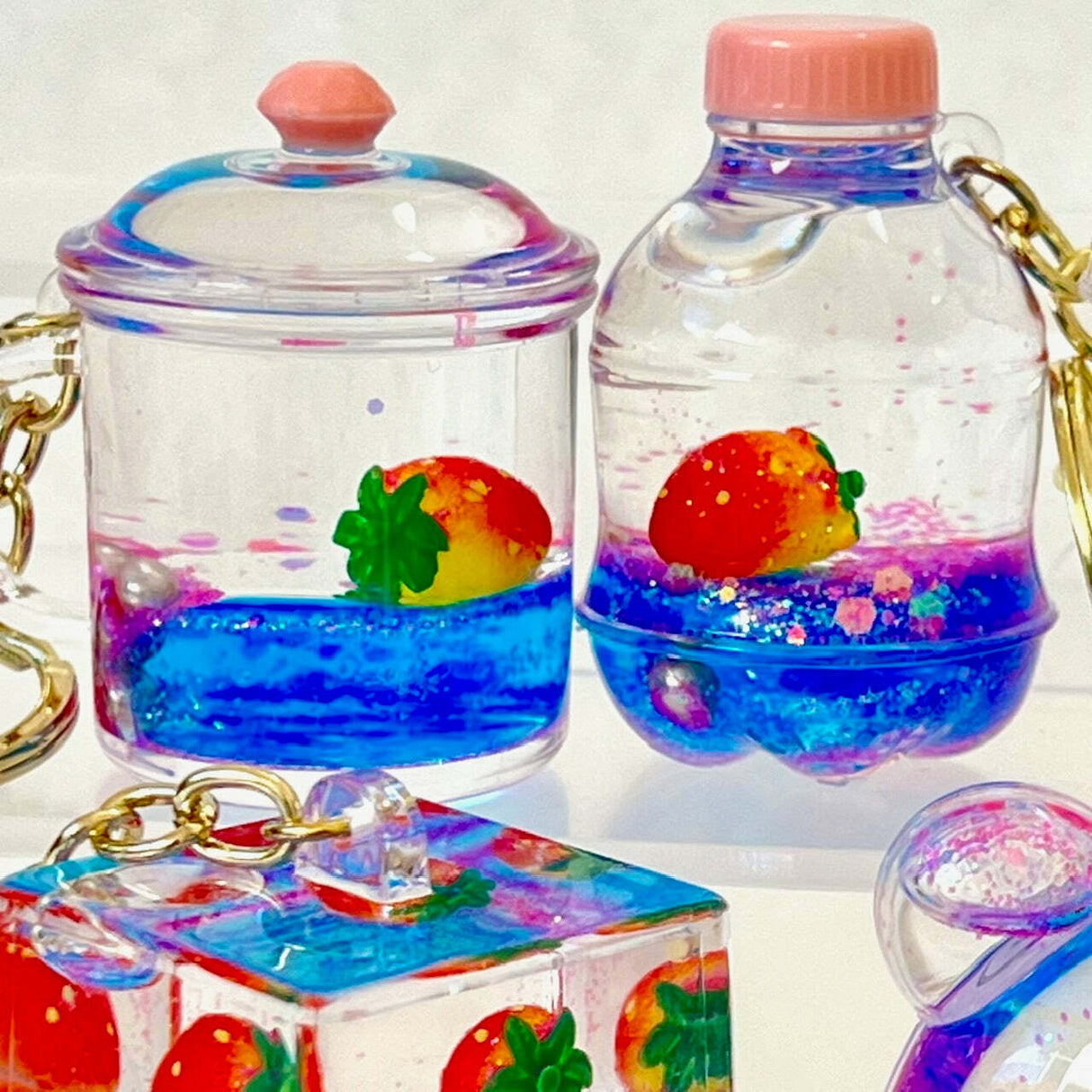 Strawberry Floaty Key Charm