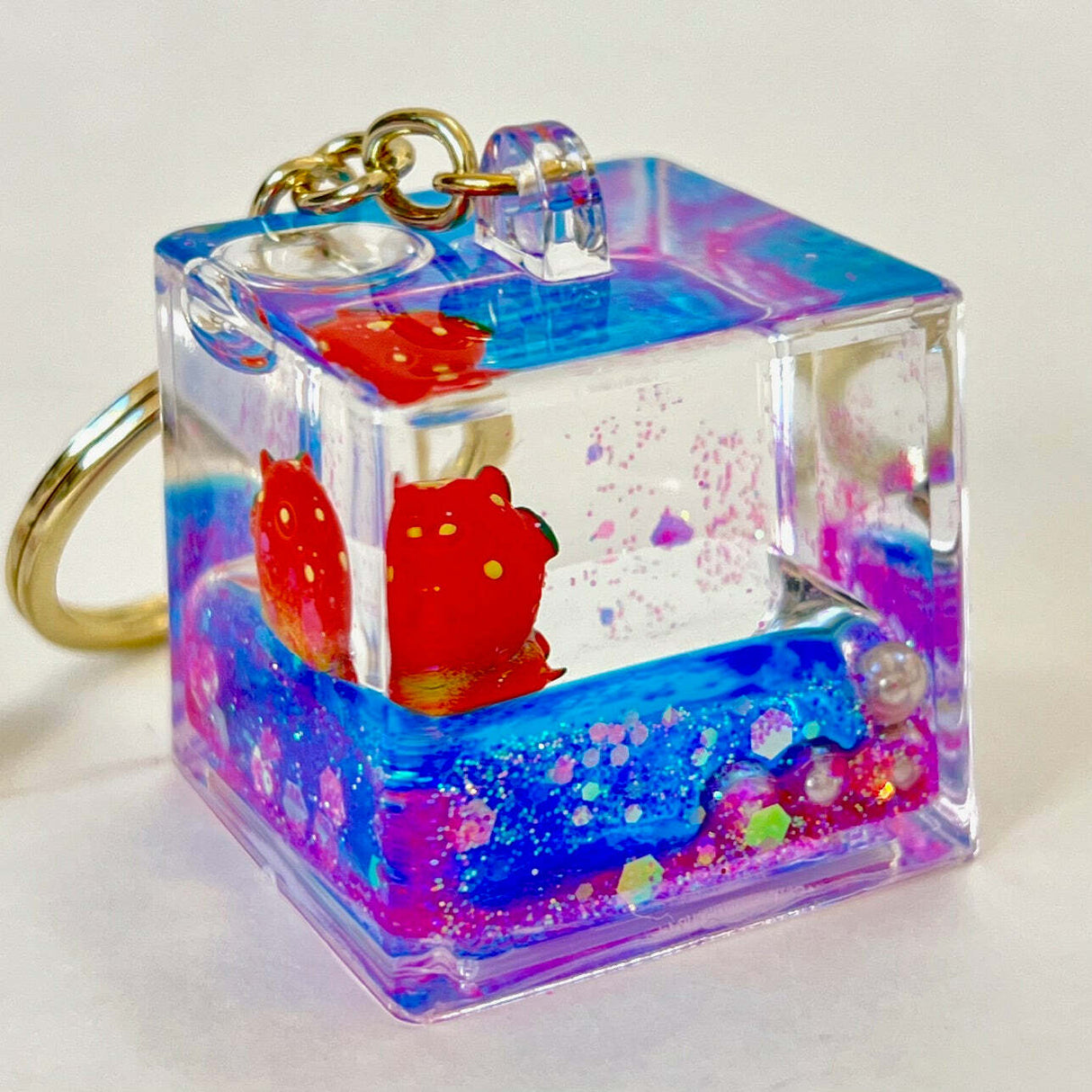 Strawberry Floaty Key Charm