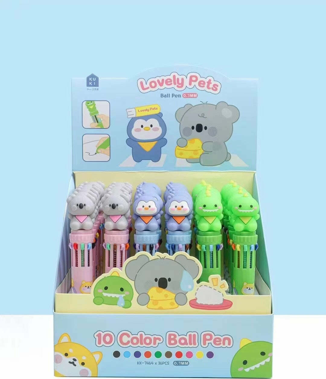 Animal 10-Color Retractable Ball Pen