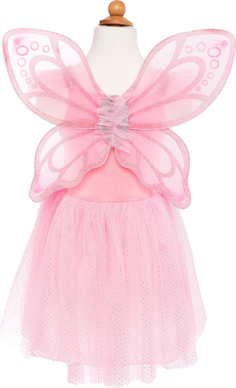 Pink Sequins Butterfly Dress & Wings (Size 5-7)