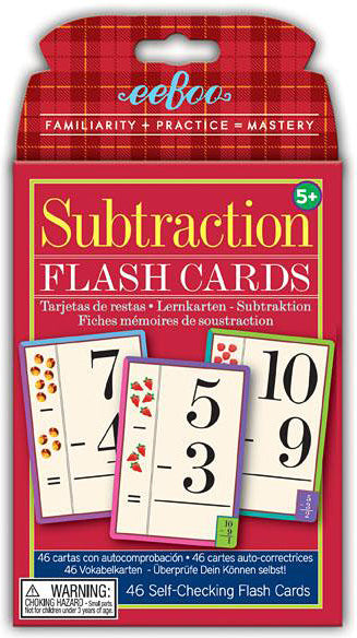 Subtraction Flash Cards