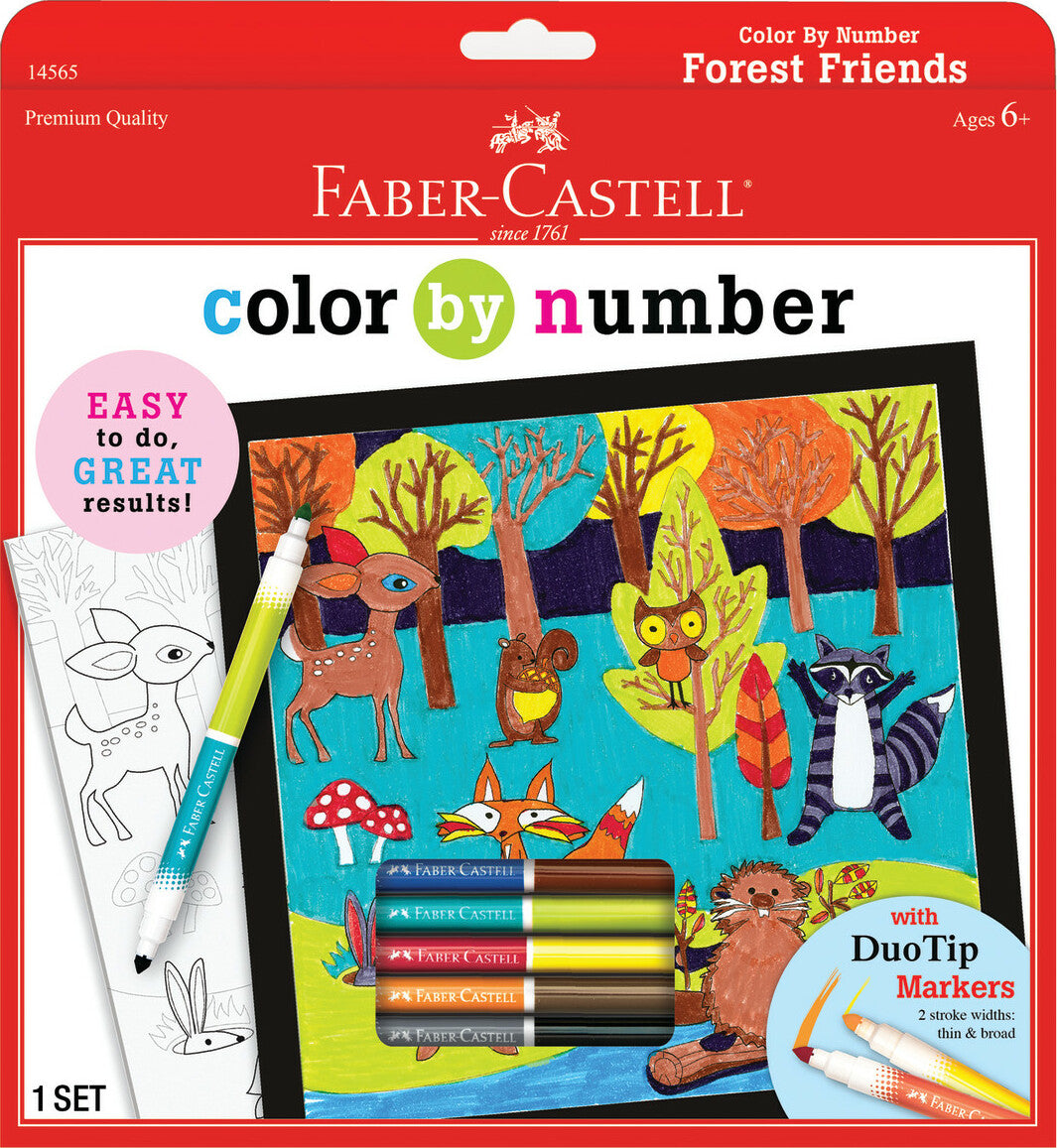 Color By Number with Markers Forest Friends