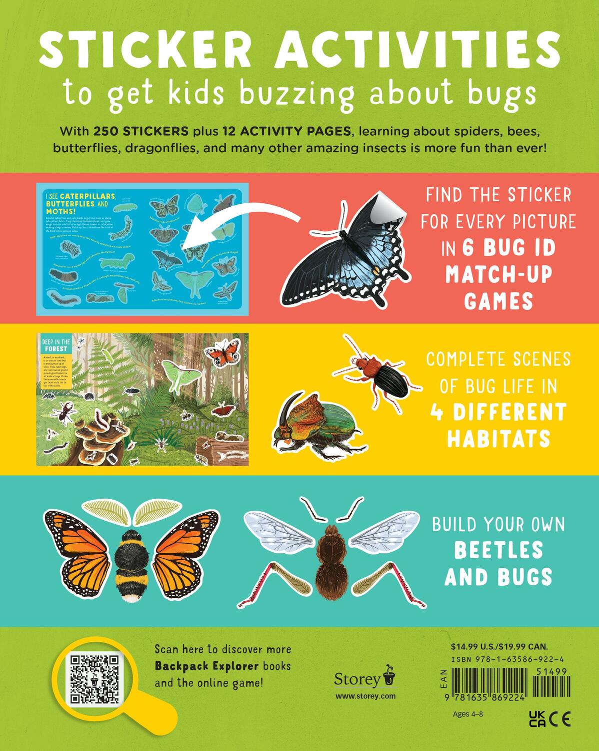 Backpack Explorer Stickers: Bug Adventure: 250 Stickers plus Play & Learn Activities