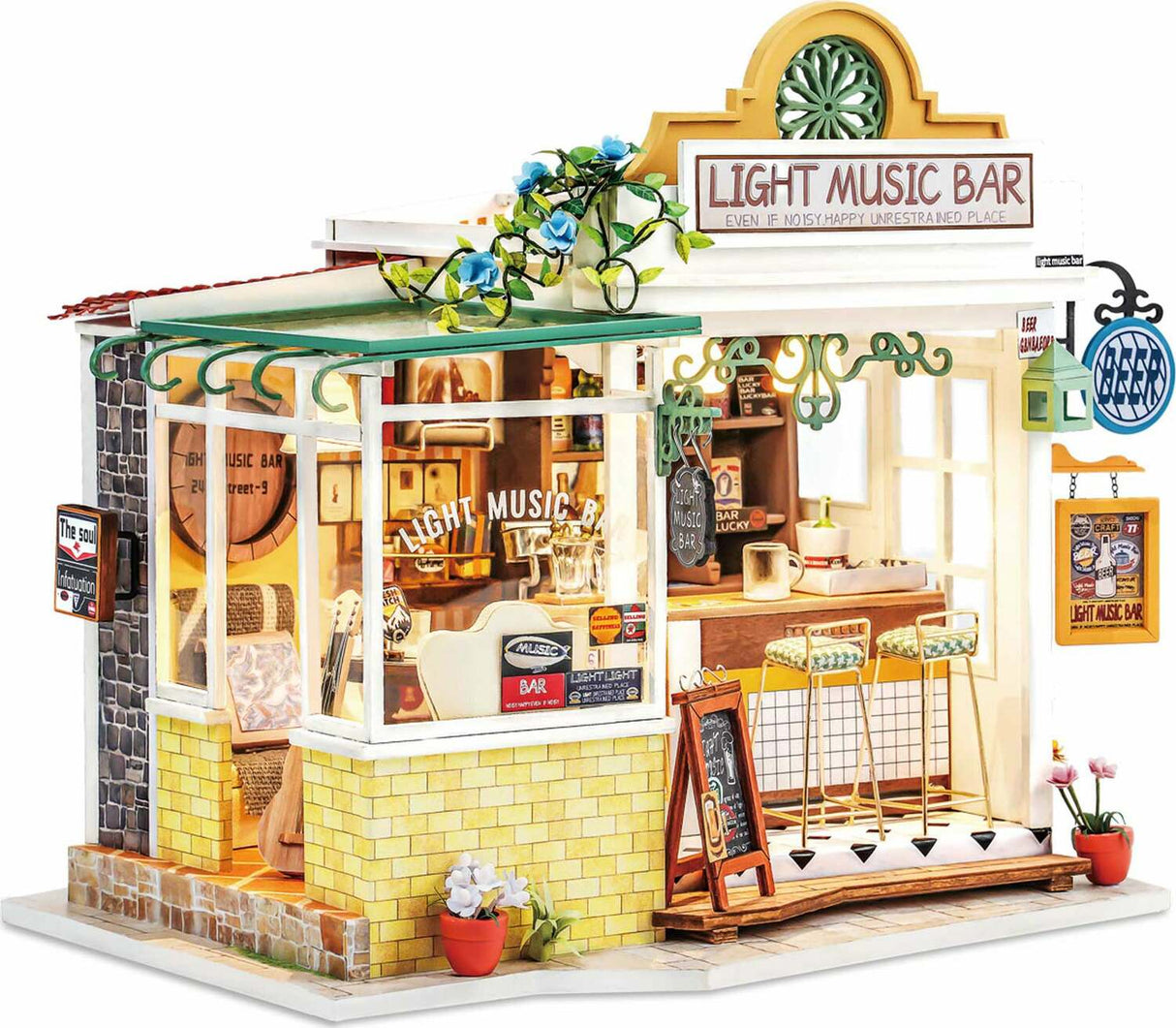 DIY Miniature Store Kit - Light Music Bar