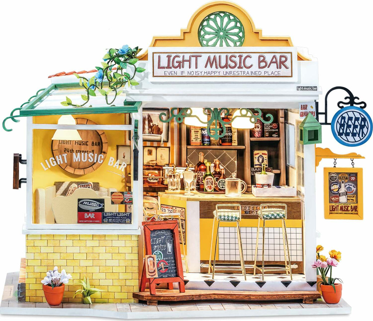 DIY Miniature Store Kit - Light Music Bar