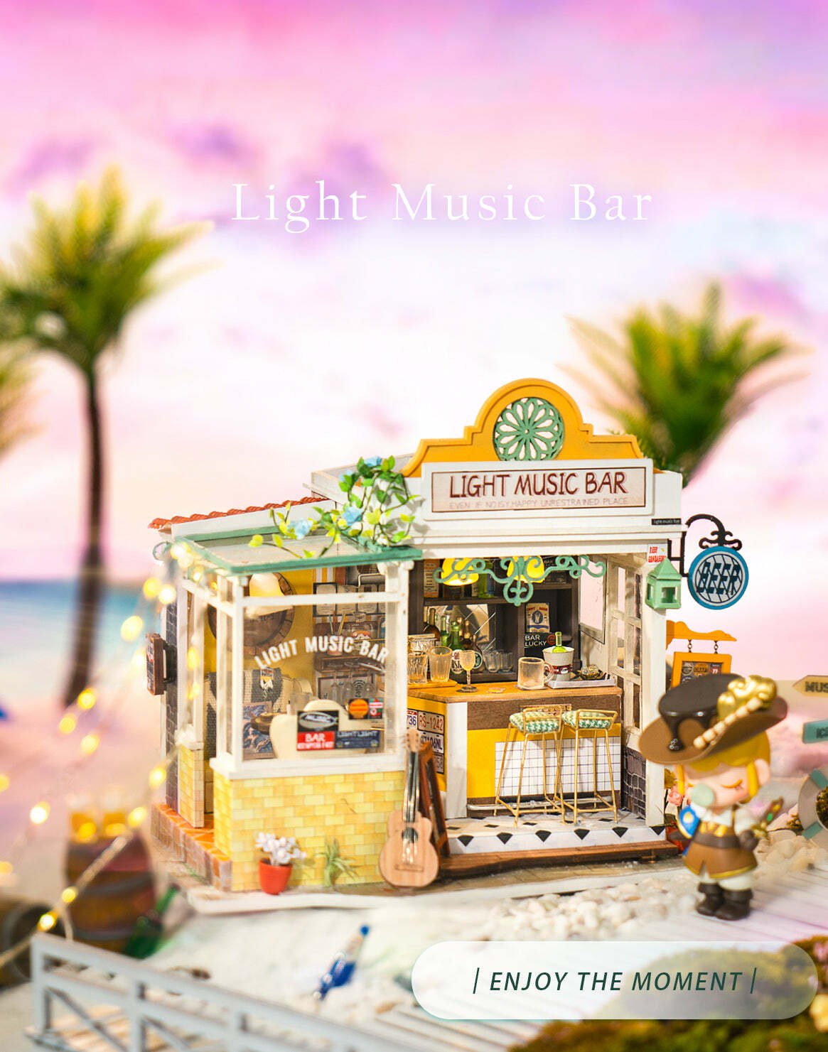 DIY Miniature Store Kit - Light Music Bar