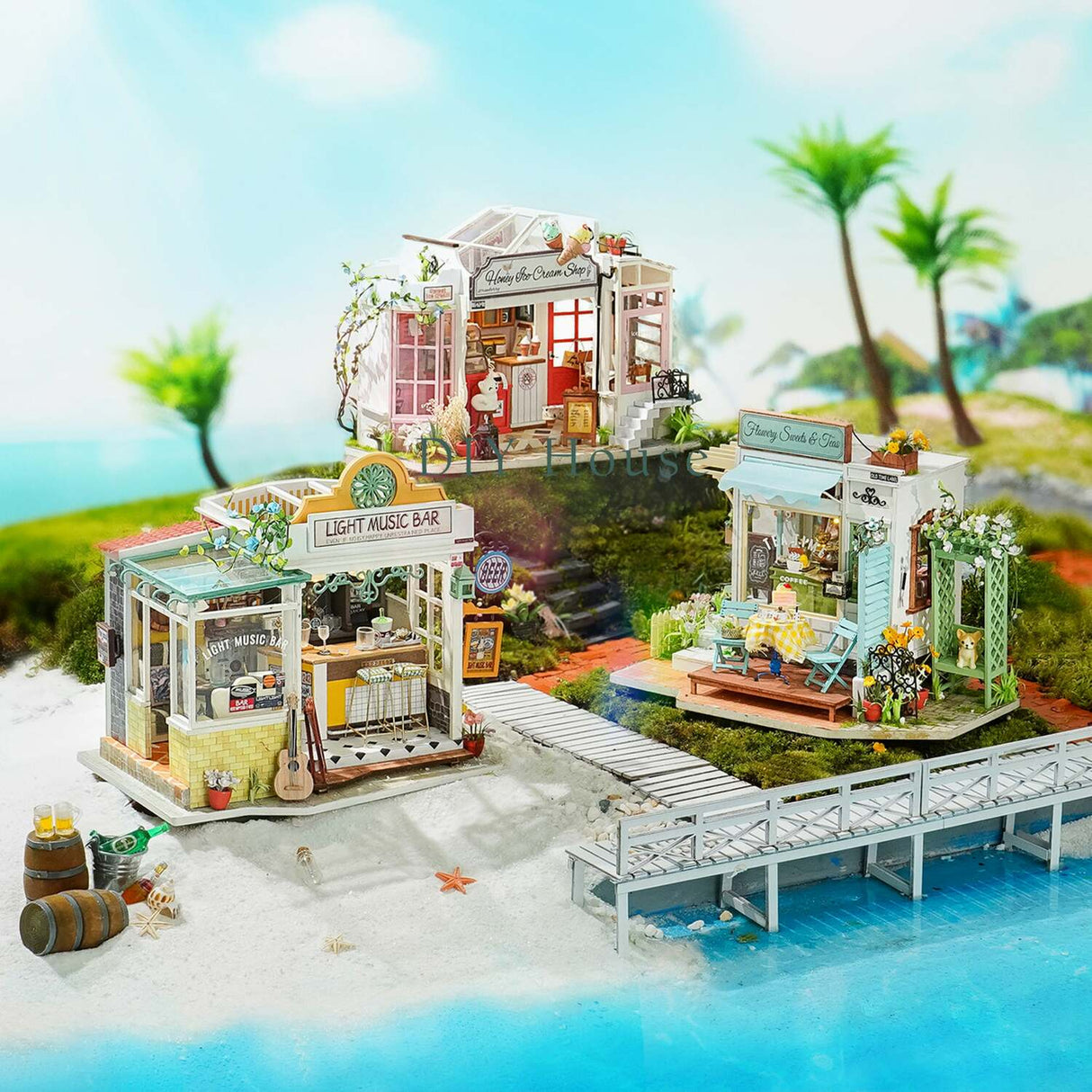 DIY Miniature Store Kit - Light Music Bar