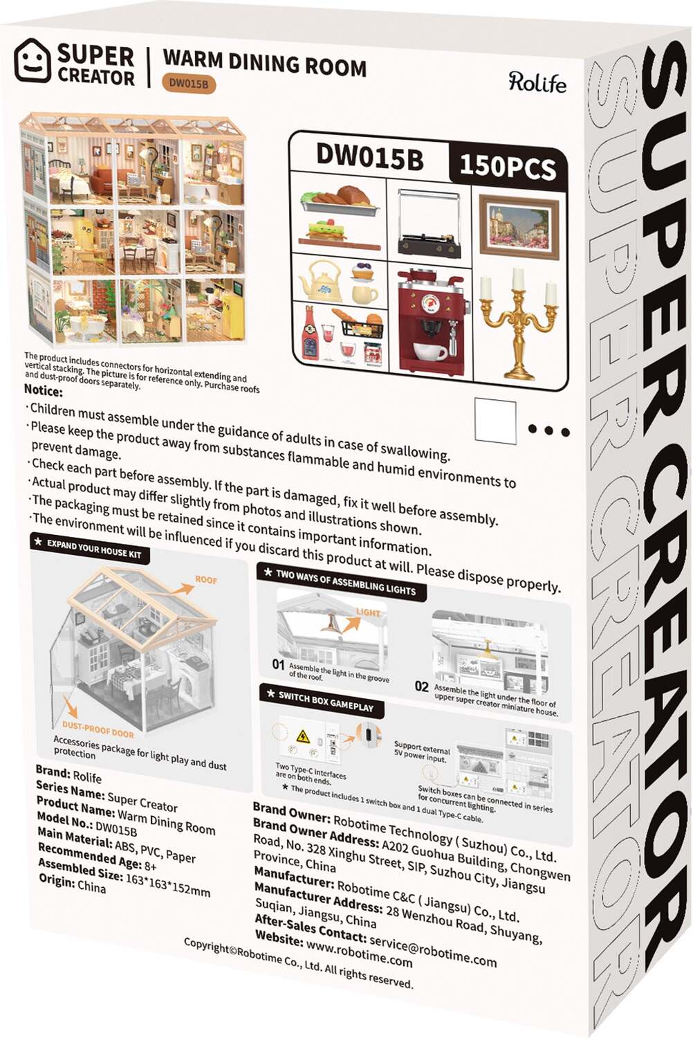 DIY Miniature House Kit | Warm Dining Room
