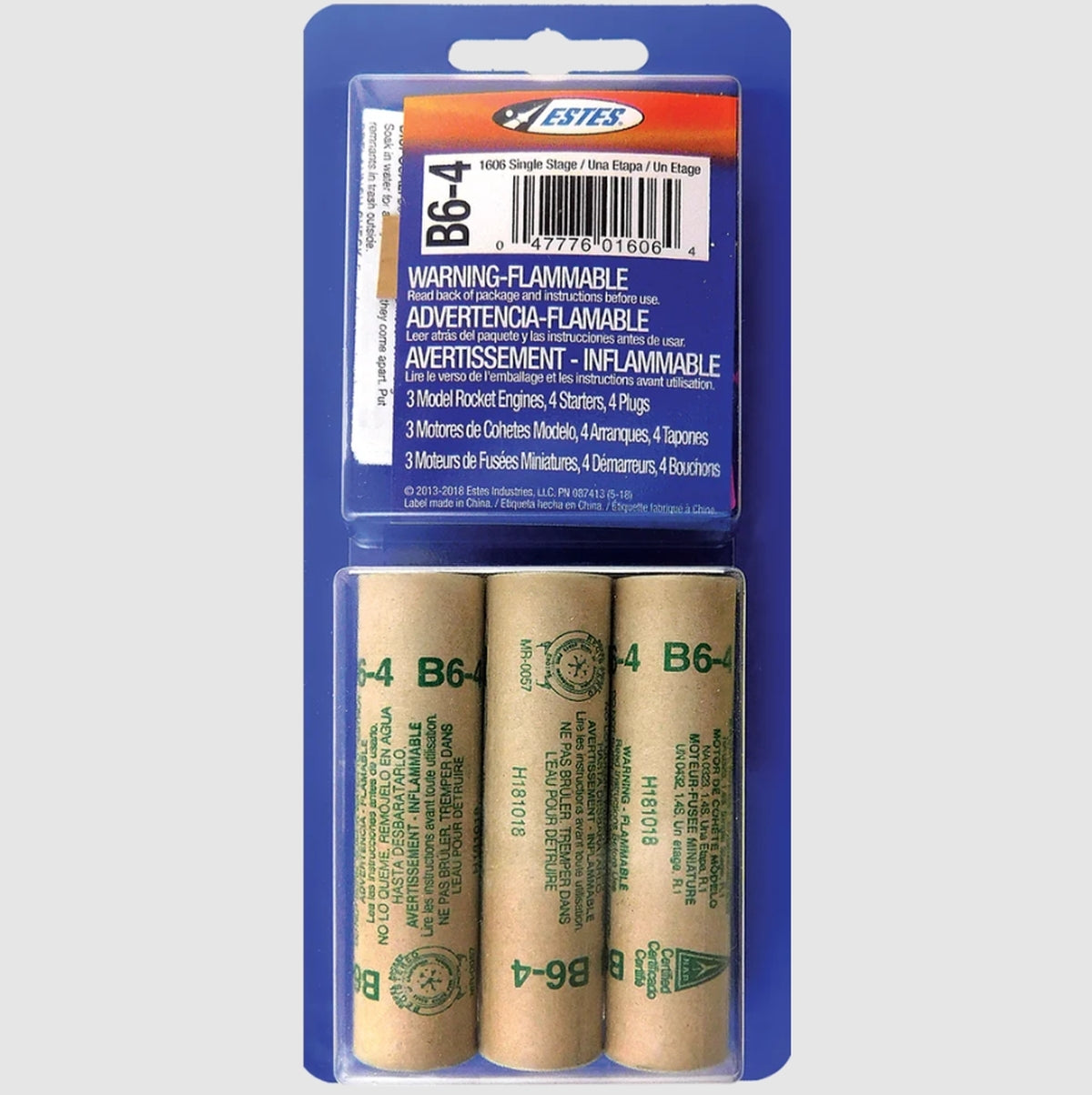 B6-4 Model Rocket Engines (3pk)