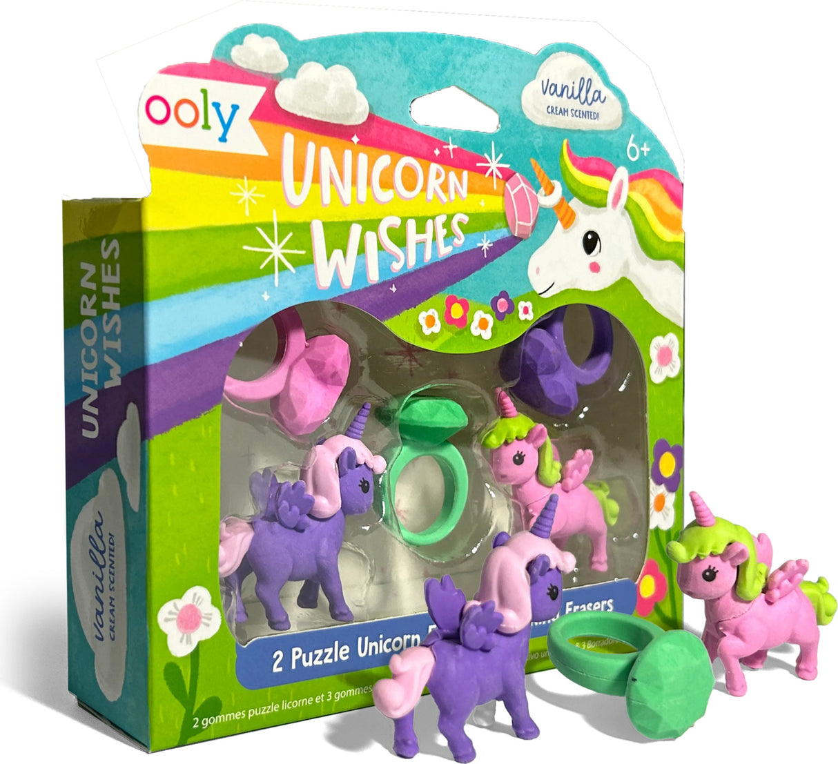 Unicorn Wishes Scented Puzzle Erasers - Set of 5