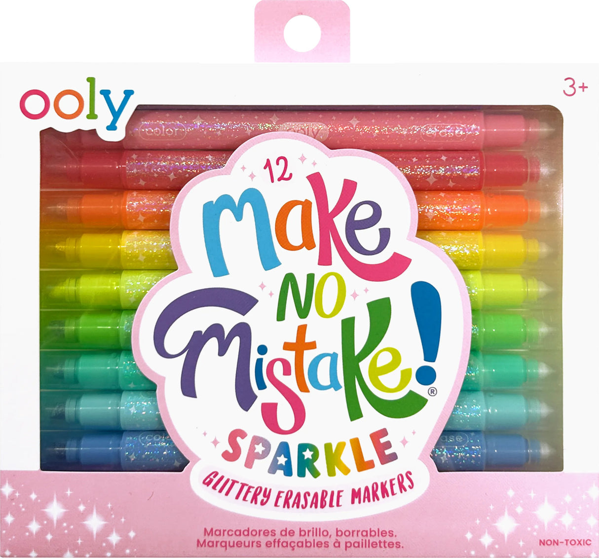 Make No Mistake! Sparkle Glittery Erasable Markers - Set of 12
