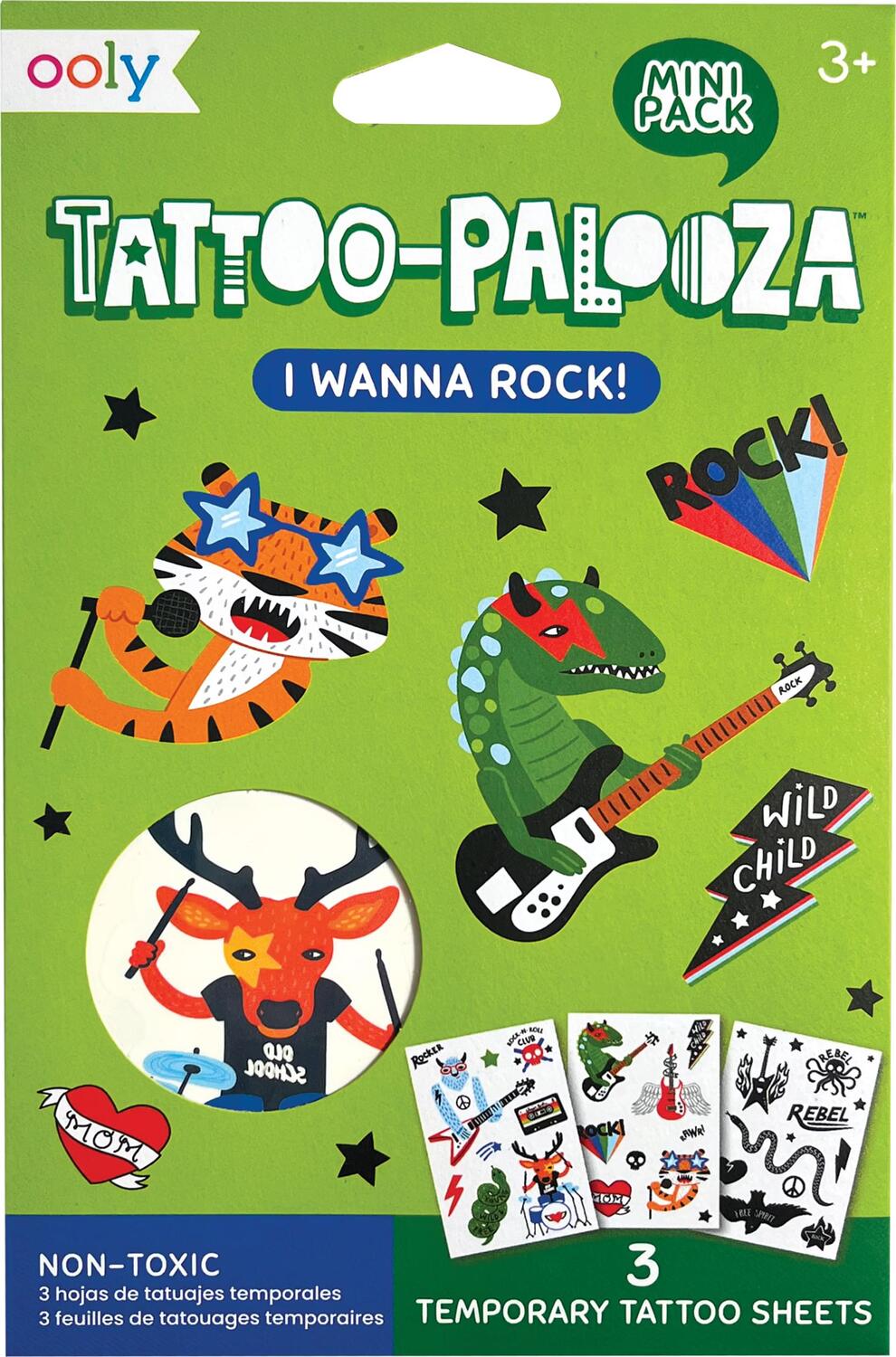 Mini Temporary Tattoos - I Wanna Rock