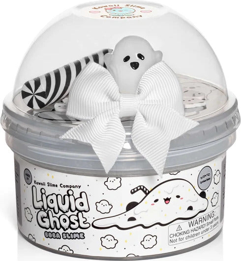 Liquid Ghost Boba Clear Signature Dome Slime