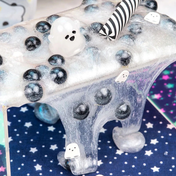 Liquid Ghost Boba Clear Signature Dome Slime