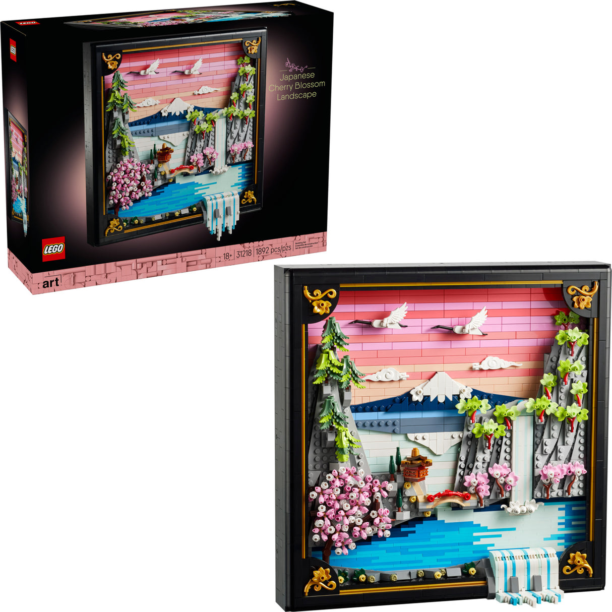 LEGO ART: Japanese Cherry Blossom Landscape