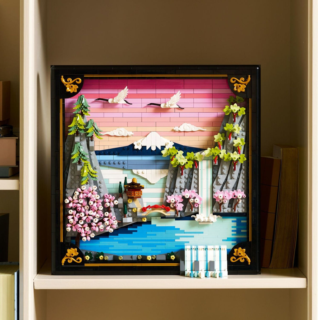 LEGO ART: Japanese Cherry Blossom Landscape