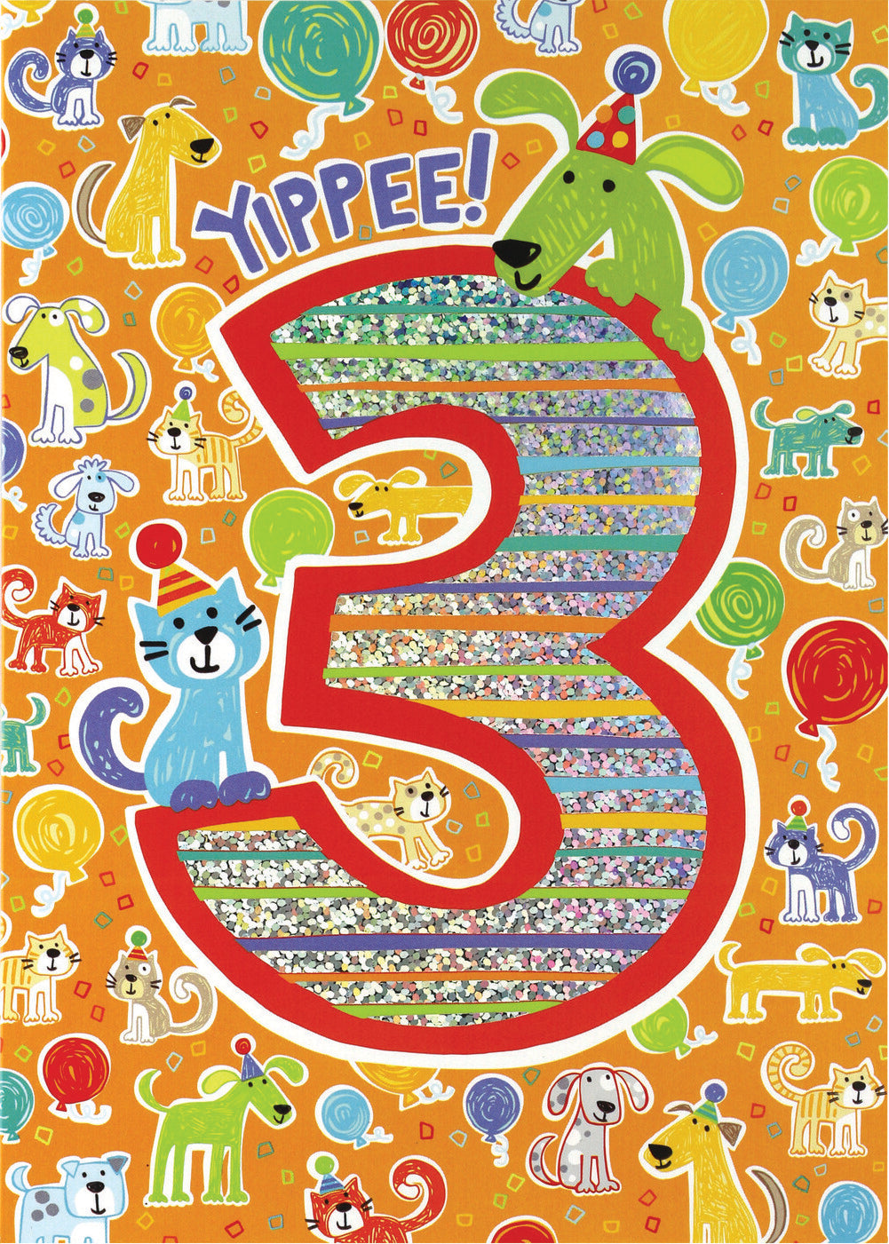 Age 3 Pattern Foil Card