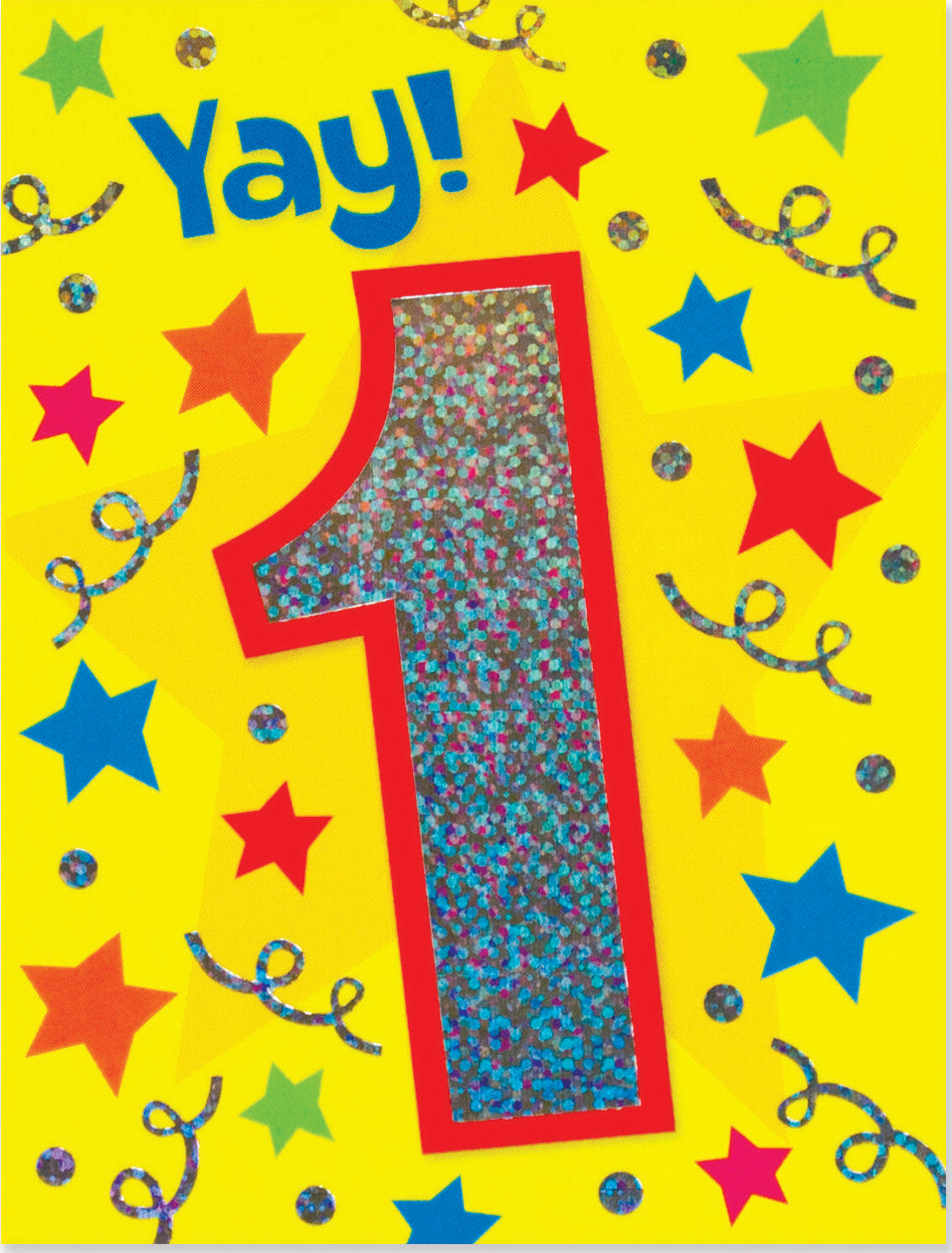 Age 1 Foil Gift Enclosure Card