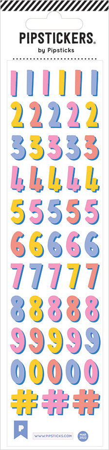 Stickers - Dazzling Digits (2x8)