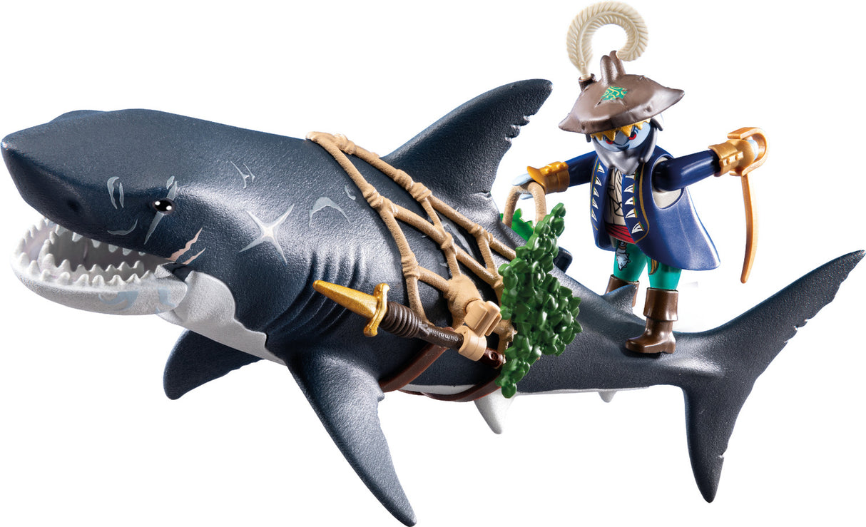 Giant Shark with Pirate