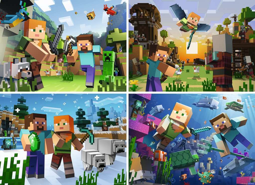 Minecraft Bumper Pack Puzzle (4x100 pc)