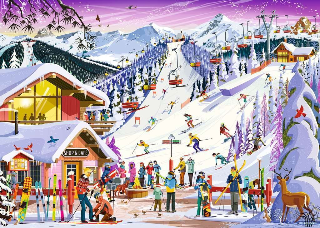 Greg Paprocki: Christmas Slopeside Spirit Puzzle (1000 pc)