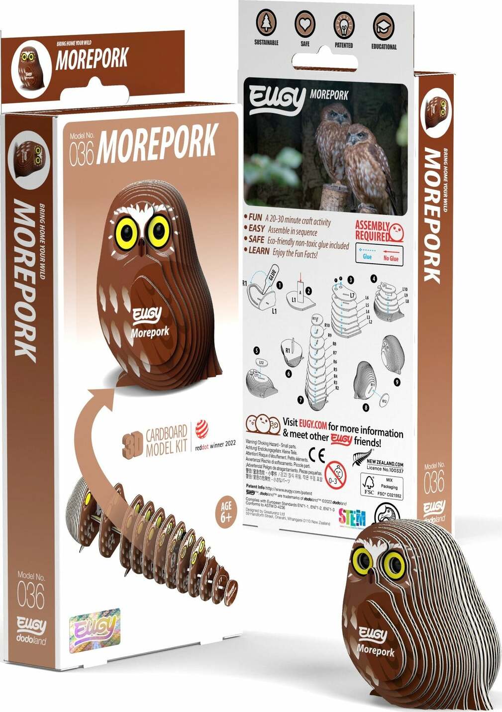 EUGY Morepork 3D Puzzle