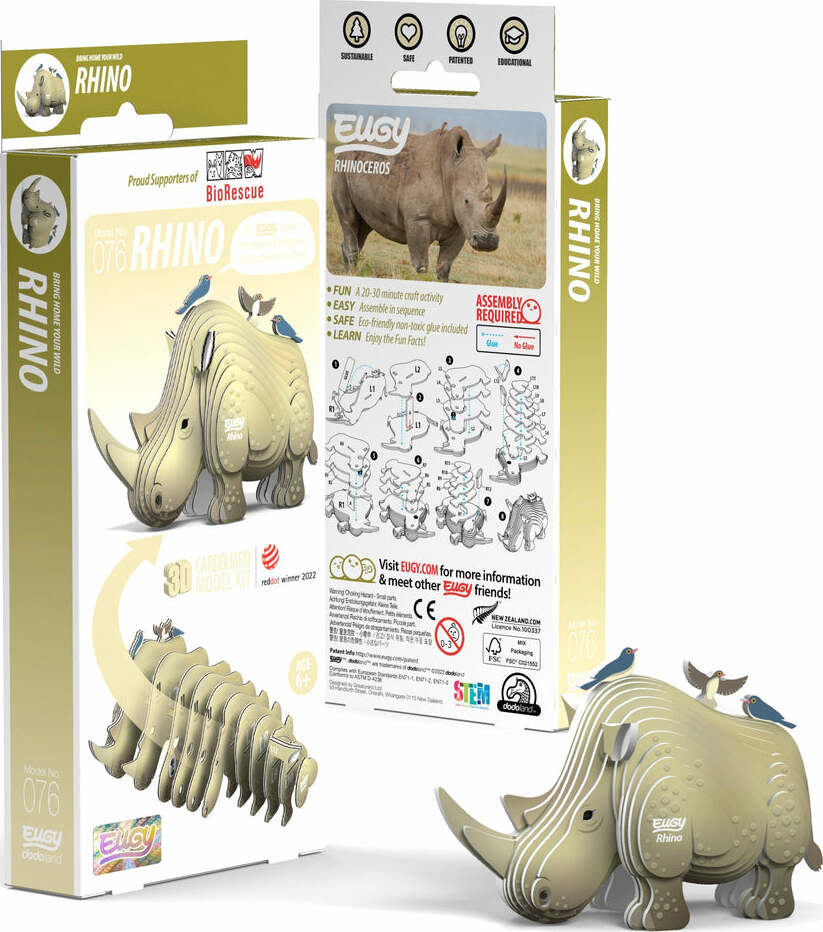 EUGY Rhino 3D Puzzle