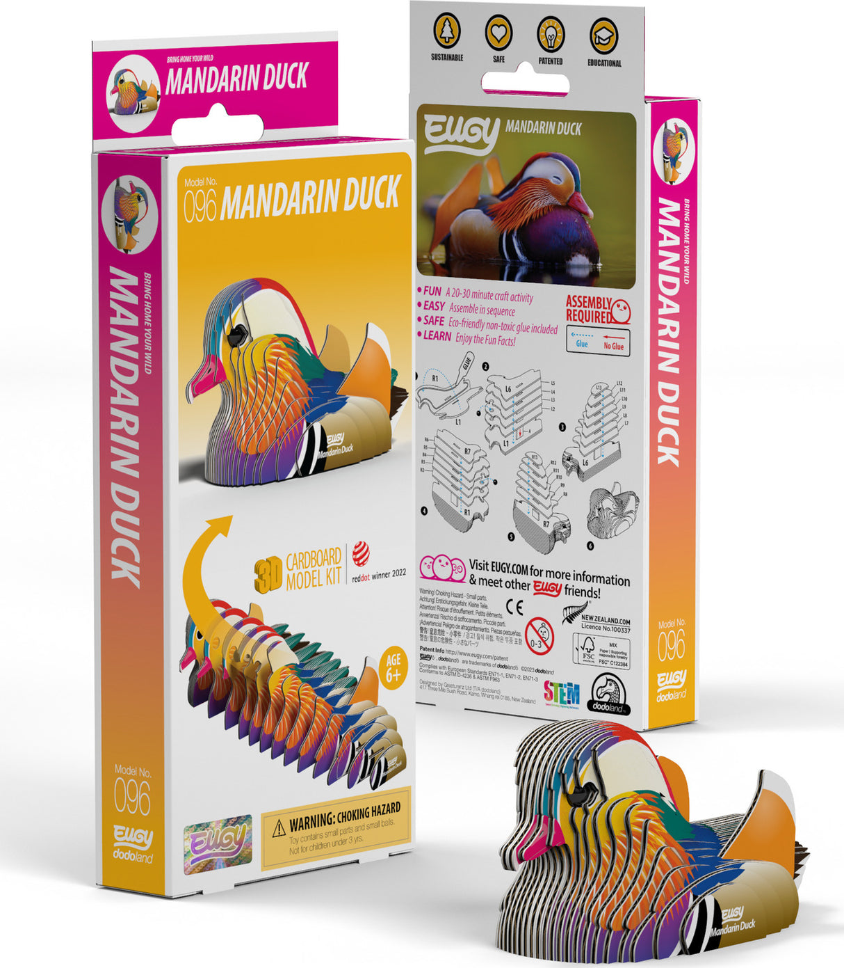 EUGY Mandarin Duck 3D Puzzle