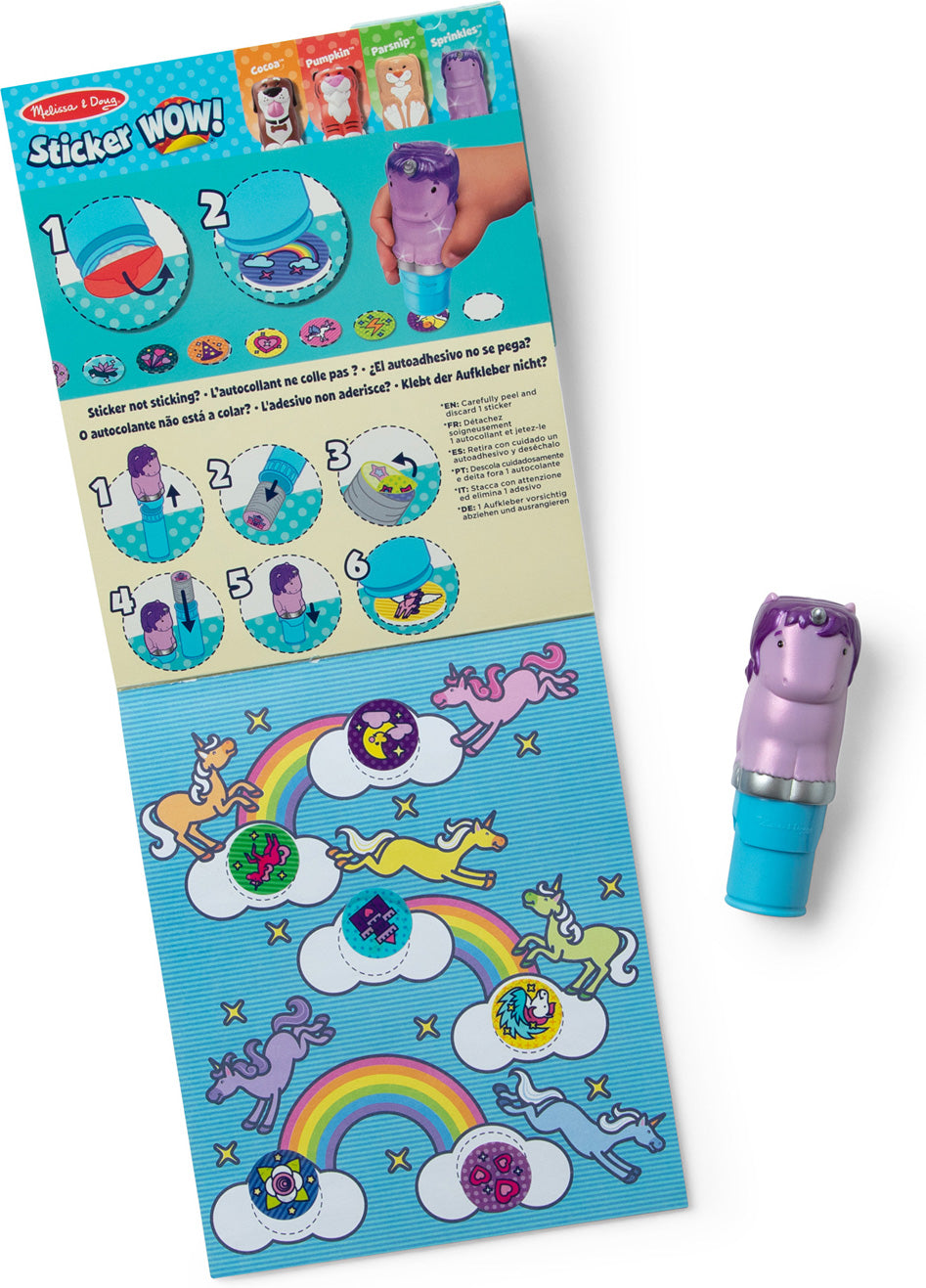 Sticker WOW! Activity Pad & Sticker Stamper - Purple Unicorn
