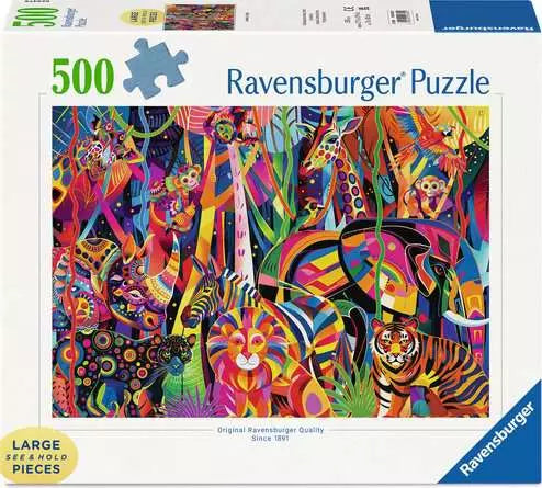 Jeweled Jungle 500 Pc Large Format Puzzle