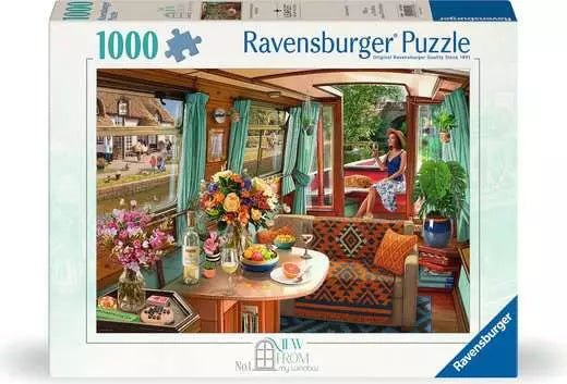 View From My Window - Canal Boat 1000 Pc Puzzle