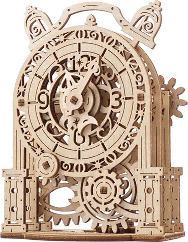 UGears Vintage Alarm Clock Wooden Mechanical Model Kit