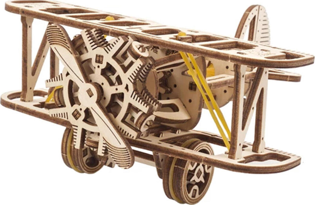 UGears Mini Biplane Wooden Mechanical Model Kit