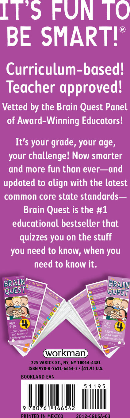 Brain Quest Grade 4, revised 4th edition: 1,500 Questions and Answers to Challenge the Mind