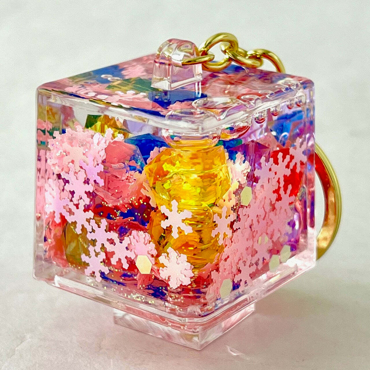 Color Cube Combo Floaty Key Charm 