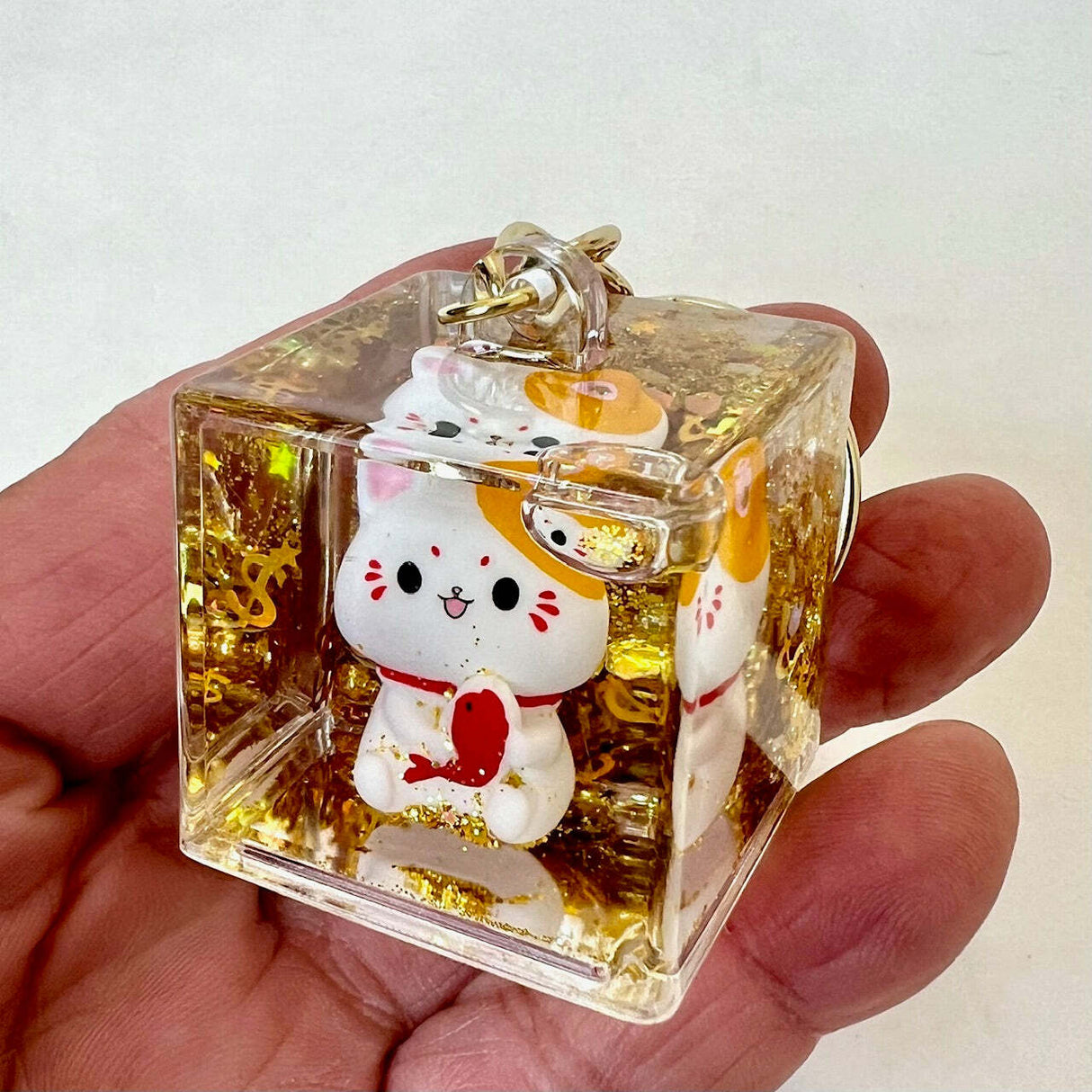 Lucky Cat Floaty Key Charm 