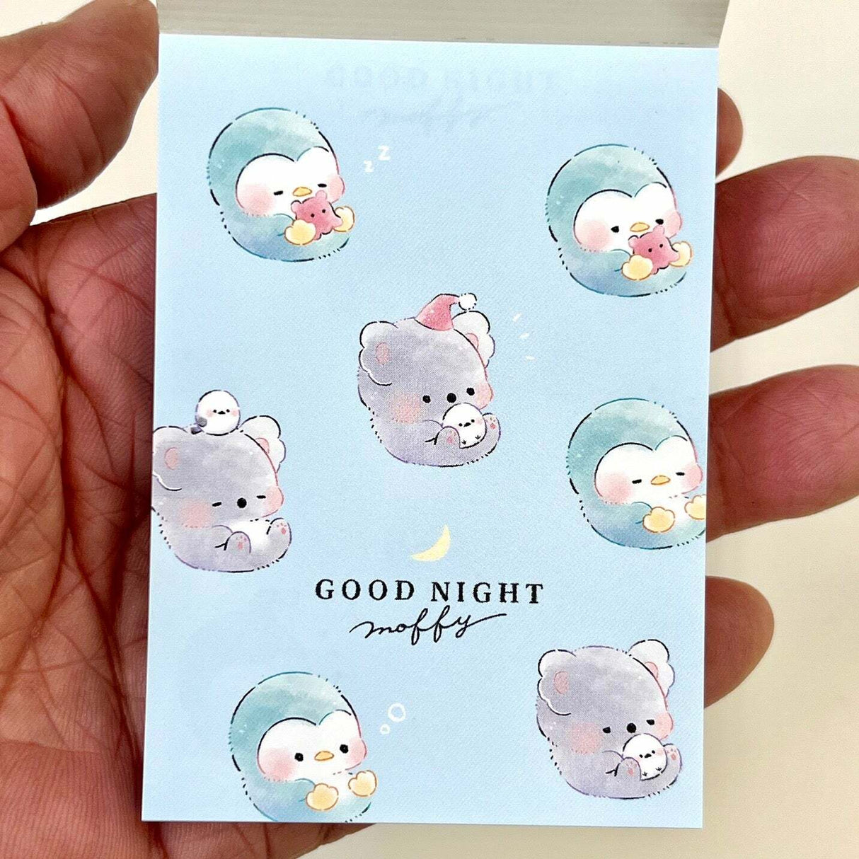 Kamio Bear Penguin Good Night Mini Notepad 