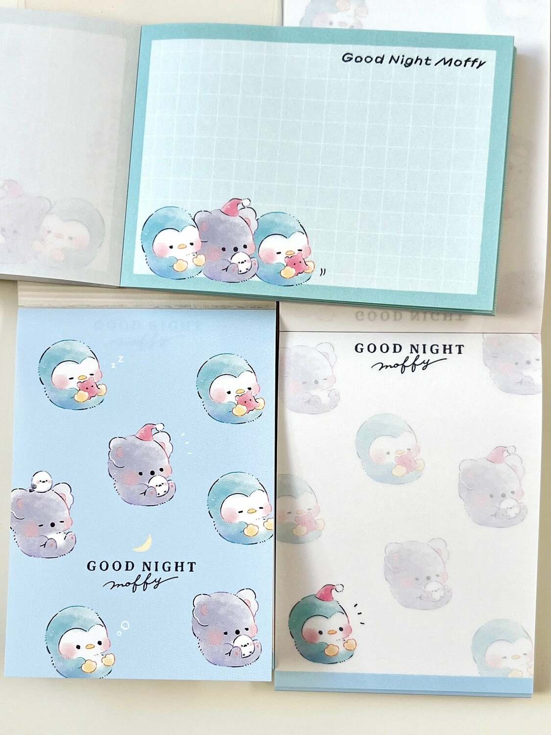 Kamio Bear Penguin Good Night Mini Notepad 