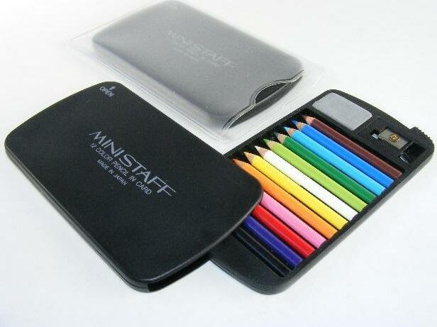 12 Mini Pencils In Card-black-1