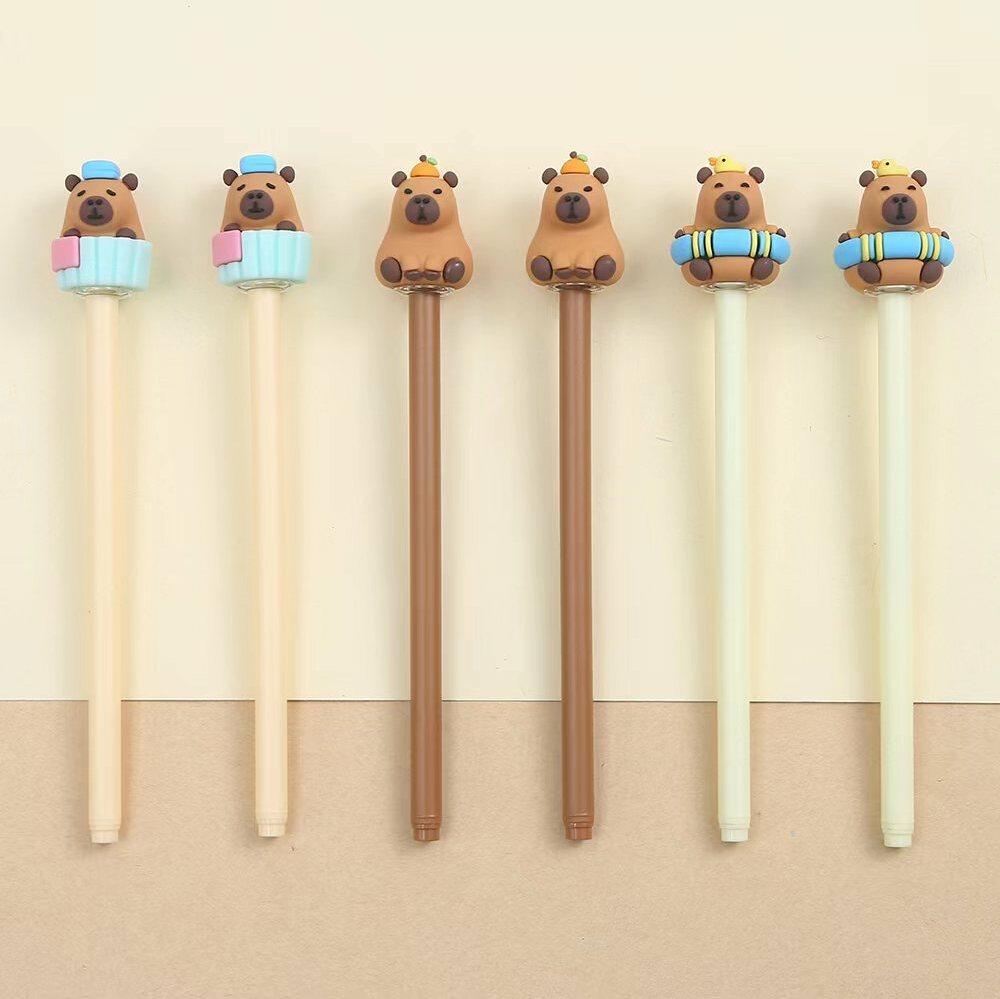 4 Stück Süße Capybara-gelstifte, Capybara Gelstift Set, Capybara