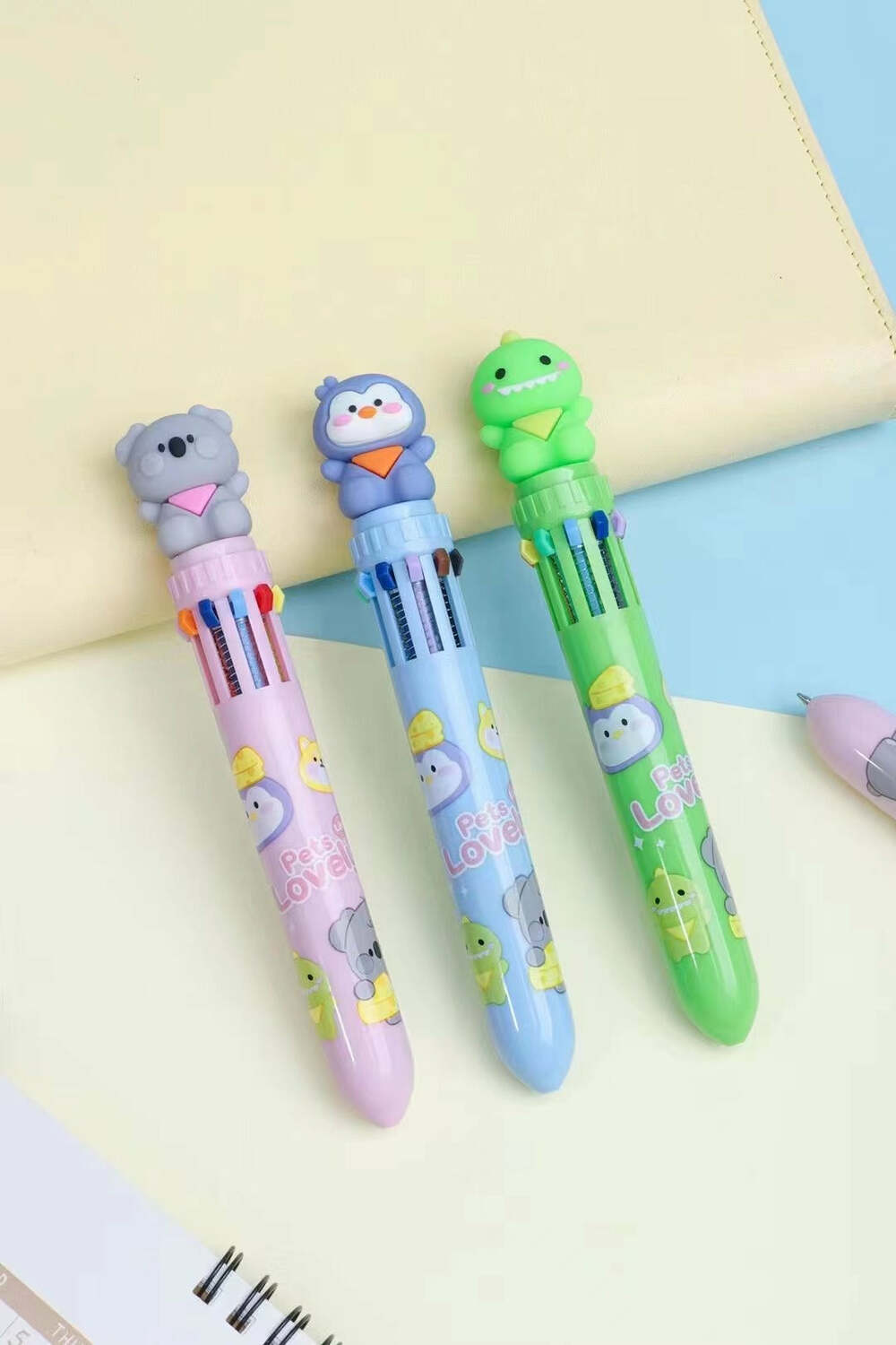 Animal 10-Color Retractable Ball Pen 