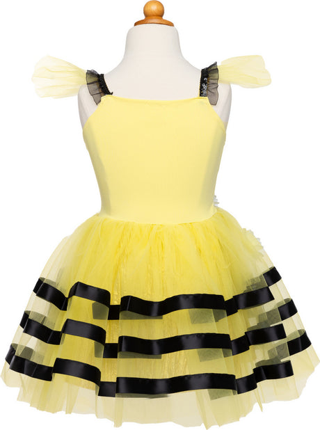 Bumble Bee Dress & Headband, Yellow/Black (Size 5-6)